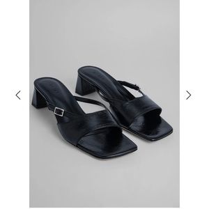 Brand New BY FAR PAT BLACK GLOSS LEATHER